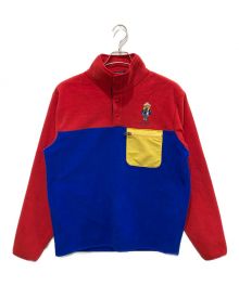 POLO RALPH LAUREN（ポロ・ラルフローレン）の古着「Poloベアブラッシュドフリースプルオーバー」｜レッド