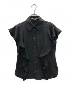 theoryセオリー）の古着「Prime GGT BD Ruffle Top」｜ブラック