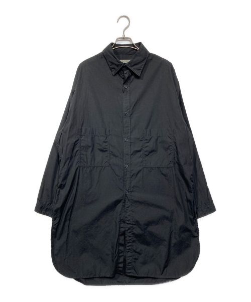 Yohji Yamamoto pour homme（ヨウジヤマモト プールオム）Yohji Yamamoto pour homme (ヨウジヤマモト プールオム) Back Open Chain Stitch Sew Shirt(バック　オープン　チェイン　ステッチ　ソー　シャツ) ブラック サイズ:1の古着・服飾アイテム