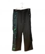 FenG CHen WANGフェンチェンワン）の古着「Lacquerware Print Cargo Pants」｜ブラック×グリーン