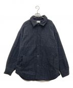 lownnローン）の古着「QUILTED SHIRT COAT」｜ブラック