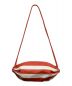 marimekko (マリメッコ) KARLA STRIPE LEATHER BAGS ホワイト×レッド：14000円