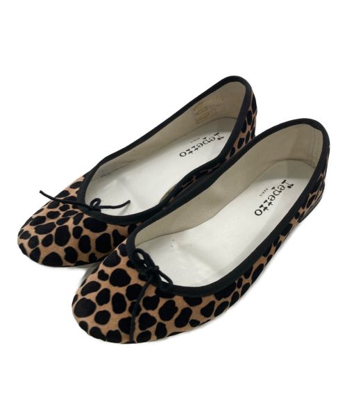 repetto（レペット）repetto (レペット) Leopard Cendrillon Ballerinas ベージュ×ブラック サイズ:SIZE 36の古着・服飾アイテム