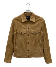 EMMETI（エンメティ）の古着「GOATSKIN SUEDE JACKET」｜キャメル