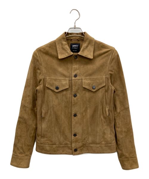 EMMETI（エンメティ）EMMETI (エンメティ) GOATSKIN SUEDE JACKET キャメル サイズ:SIZE 42の古着・服飾アイテム