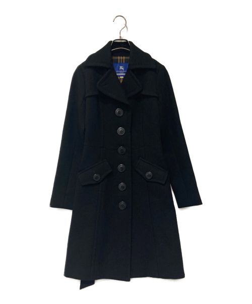 BURBERRY BLUE LABEL（バーバリーブルーレーベル）BURBERRY BLUE LABEL (バーバリーブルーレーベル) 裏ノバチェックウールコート ブラック サイズ:36の古着・服飾アイテム