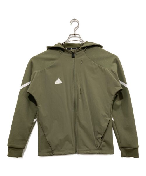 adidas（アディダス）adidas (アディダス) フルジップトラックトップ カーキ サイズ:Mの古着・服飾アイテム