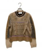 Mame Kurogouchiマメクロゴウチ）の古着「Cocoon Layered Knit Pullover」｜ベージュ