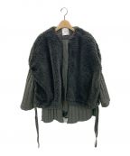 CLANEクラネ）の古着「BOA VEST LAYERED DOWN COAT」｜カーキ