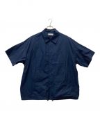 MARKAマーカ）の古着「ORGANIC COTTON TYPEWRITER COACH SHIRT」｜ネイビー