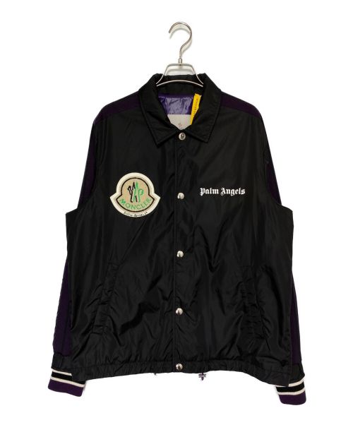 MONCLER（モンクレール）MONCLER (モンクレール) Palm Angels (パーム エンジェルス) ロゴプリントコーチブルゾン ブラック サイズ:1の古着・服飾アイテム