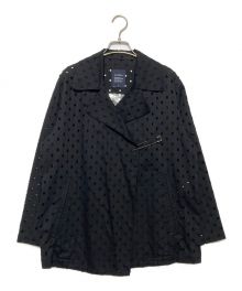 LIMI feu（リミフゥ）の古着「Hole Twill Front Double Jacket」｜ブラック