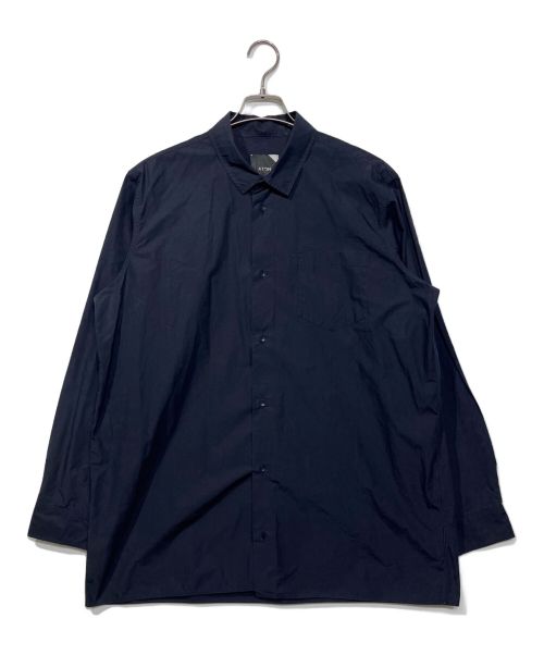 ATON（エイトン）ATON (エイトン) OVERSIZED SHIRT ネイビー サイズ:06の古着・服飾アイテム