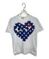 PLAY COMME des GARCONS（プレイ コムデギャルソン）の古着「ポルカドットハートプリントTシャツ」｜ホワイト