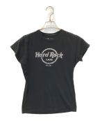 Hard Rock cafeハードロックカフェ）の古着「ストーンロゴTシャツ」｜ブラック