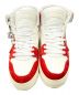 OFFWHITE (オフホワイト) HIGH TOP VULCANIZED LEATHER ホワイト×レッド サイズ:42：29800円