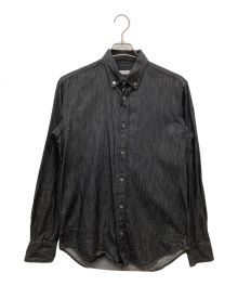 JOHN LAWRENCE SULLIVAN（ジョン ローレンス サリバン）の古着「RIGID DENIM BUTTON DOWN SHIRT」｜ブラック