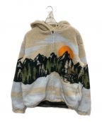 PALACEパレス）の古着「PALASKA FLEECE JACKET」｜ベージュ×グリーン