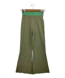 Ameri（アメリ）の古着「COLORFUL GINGHAM CHECK PANTS」｜グリーン