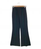 Ameriアメリ）の古着「COLOR CENTER LINE CUT PANTS」｜ブラック