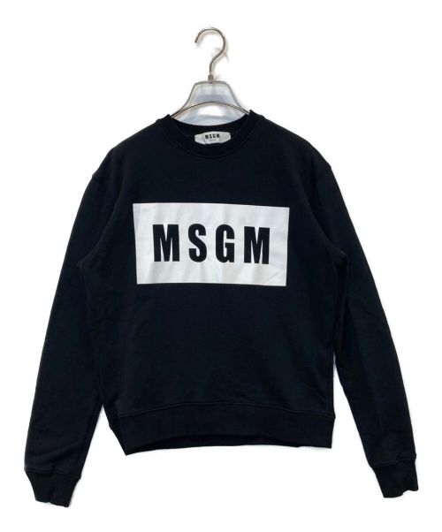 MSGM（エムエスジーエム）MSGM (エムエスジーエム) ボックスロゴスウェット ブラック サイズ:Mの古着・服飾アイテム