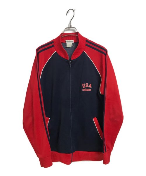 adidas（アディダス）adidas (アディダス) トラックジャケット レッド サイズ:Lの古着・服飾アイテム