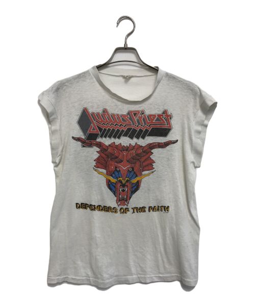 バンドTシャツ（バンドTシャツ）バンドTシャツ (バンドTシャツ) 80s Judas Priest(ジューダス・プリースト) バンドTシャツ ホワイト サイズ:表記なしの古着・服飾アイテム