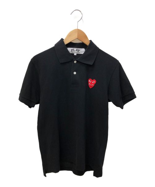 PLAY COMME des GARCONS（プレイ コムデギャルソン）PLAY COMME des GARCONS (プレイ コムデギャルソン) ポロシャツ ブラック サイズ:Sの古着・服飾アイテム