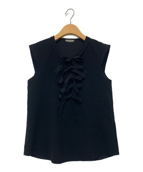 BOTTEGA VENETA（ボッテガベネタ）BOTTEGA VENETA (ボッテガベネタ) Tie Front Sleeveless blouse ブラック サイズ:40の古着・服飾アイテム