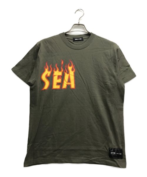 WIND AND SEA（ウィンド アンド シー）WIND AND SEA (ウィンダンシー) THRASHER (スラッシャー) コラボクルーネックTEE オリーブ サイズ:Mの古着・服飾アイテム