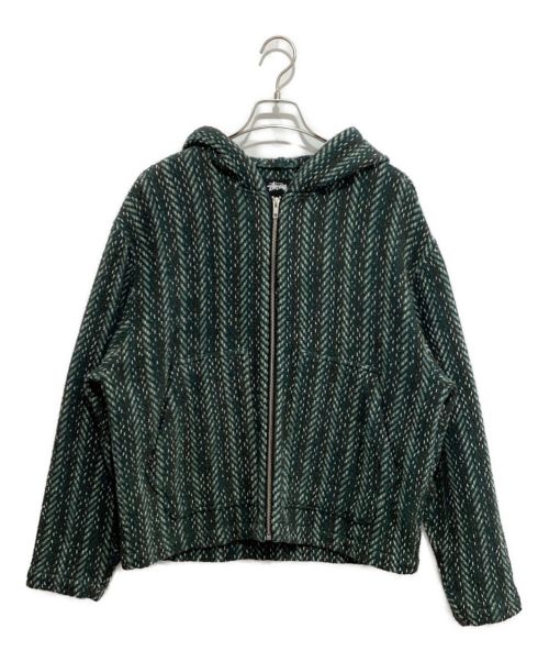 stussy（ステューシー）stussy (ステューシー) UNION (ユニオン) ZIP PONCHO / ジップ ポンチョ グリーン サイズ:Sの古着・服飾アイテム