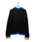 ANDERSON BELL (アンダースンベル) COLLAR ZIP KNIT CARDIGAN ブラック×ブルー サイズ:XL：18000円