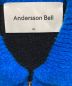 中古・古着 ANDERSON BELL (アンダースンベル) COLLAR ZIP KNIT CARDIGAN ブラック×ブルー サイズ:XL：18000円