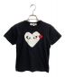 PLAY COMME des GARCONS（プレイ コムデギャルソン）の古着「ハートワッペンTシャツ」｜ブラック