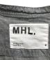 中古・古着 MHL (エムエイチエル) YARN DYE COTTON LINEN WORK SHIRT ONE-PIECE/ヤーンダイ コットンリネン ワークシャツ ワンピース グレー サイズ:2：4800円