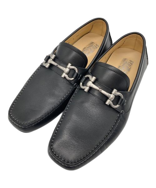 Salvatore Ferragamo（サルヴァトーレ フェラガモ）Salvatore Ferragamo (サルヴァトーレ フェラガモ) ドライビングシューズ ブラック サイズ:SIZE 7の古着・服飾アイテム