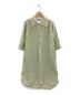 MARGARET HOWELL（マーガレットハウエル）の古着「WIDE STRIPE LINEN DRESS」｜グリーン