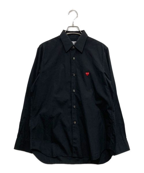 PLAY COMME des GARCONS（プレイ コムデギャルソン）PLAY COMME des GARCONS (プレイ コムデギャルソン) ハートワッペンシャツ ブラック サイズ:Sの古着・服飾アイテム