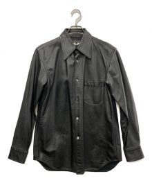 COMME des GARCONS HOMME PLUS（コムデギャルソンオムプリュス）の古着「カウハイドシャツ」｜ブラック