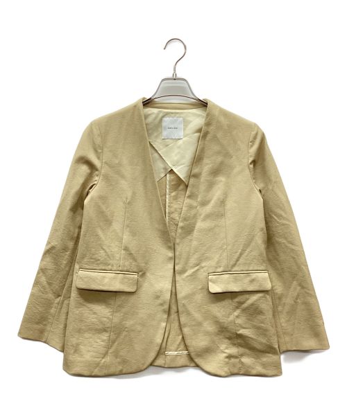 Spick and Span（スピックアンドスパン）Spick and Span (スピックアンドスパン) リネンライクノーカラージャケット ベージュ サイズ:36の古着・服飾アイテム