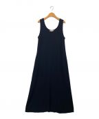 ebureエブール）の古着「Clear Rib Sleeveless Dress」｜ネイビー