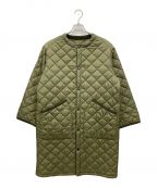 Barbourバブアー）の古着「QUILTED NO COLLAR COAT」｜オリーブ