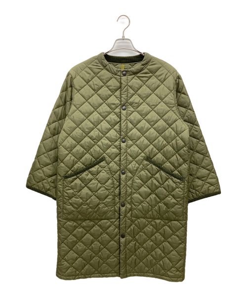 Barbour（バブアー）Barbour (バブアー) QUILTED NO COLLAR COAT オリーブ サイズ:10の古着・服飾アイテム