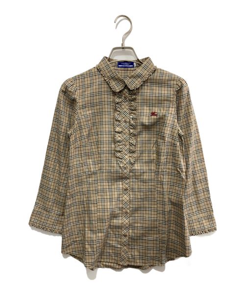 BURBERRY LONDON（バーバリーロンドン）BURBERRY LONDON (バーバリーロンドン) ノヴァチェックシャツブラウス ベージュ サイズ:36の古着・服飾アイテム