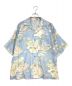 m's braque（エムズブラック）の古着「RAGLAN SLEEVES OVERSIZED ALOHA SHIRT」｜ブルー×ベージュ