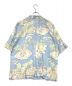 m's braque (エムズブラック) RAGLAN SLEEVES OVERSIZED ALOHA SHIRT ブルー×ベージュ サイズ:SIZE 38：7800円