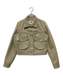 MM6 Maison Margiela（エムエムシックス メゾンマルジェラ）の古着「ラウンドポケットコットンジャケット」｜カーキ