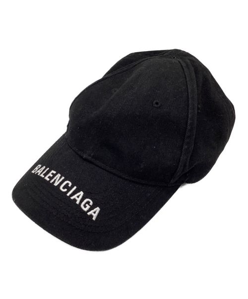 BALENCIAGA（バレンシアガ）BALENCIAGA (バレンシアガ) Logo Visor キャップ ブラック サイズ:58㎝の古着・服飾アイテム