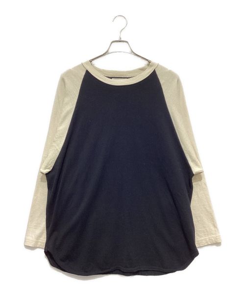 BLURHMS（ブラームス）BLURHMS (ブラームス) SILK COTTON BASEBALL TEE ブラック サイズ:3の古着・服飾アイテム