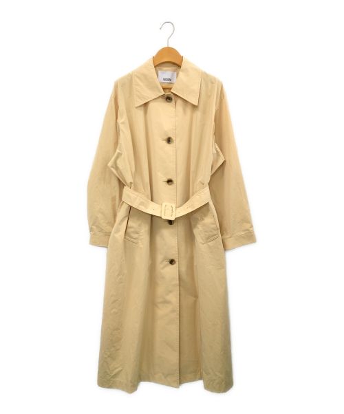 VEQUM（ベクム）VEQUM (ベクム) OVER SIZE TRENCH COAT イエロー サイズ:Fの古着・服飾アイテム